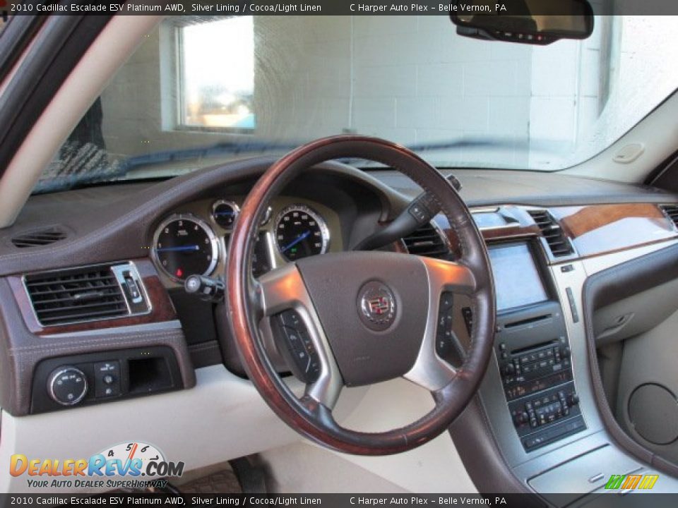 2010 Cadillac Escalade ESV Platinum AWD Silver Lining / Cocoa/Light Linen Photo #15