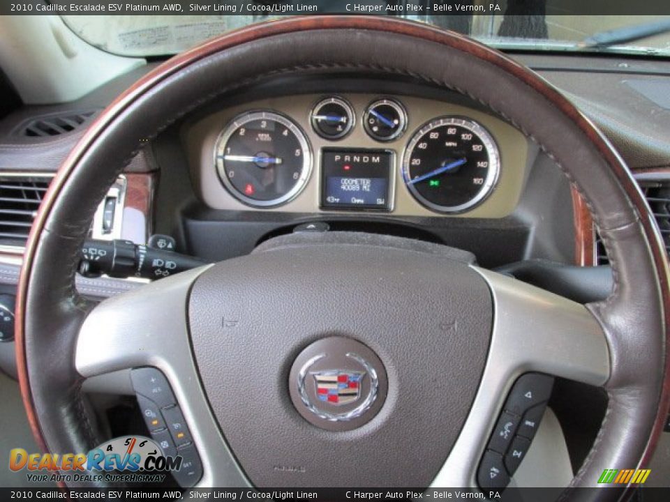 2010 Cadillac Escalade ESV Platinum AWD Silver Lining / Cocoa/Light Linen Photo #19