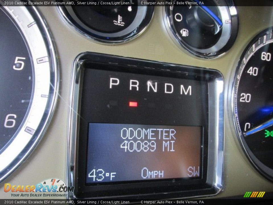 2010 Cadillac Escalade ESV Platinum AWD Silver Lining / Cocoa/Light Linen Photo #24