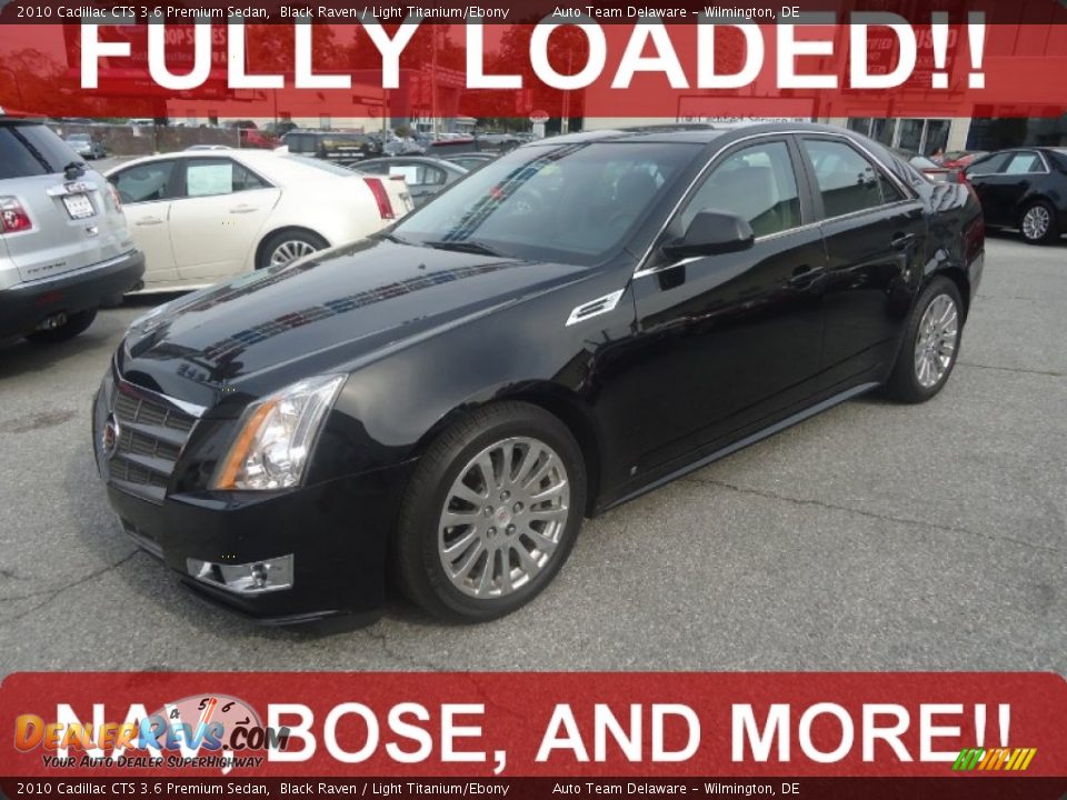 2010 Cadillac CTS 3.6 Premium Sedan Black Raven / Light Titanium/Ebony Photo #1