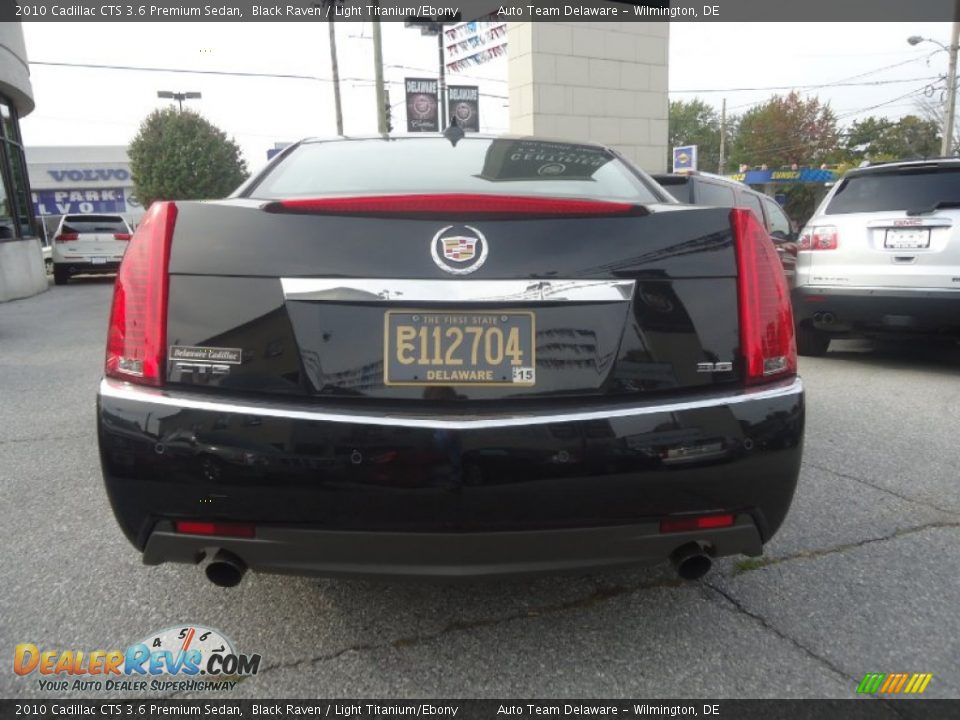 2010 Cadillac CTS 3.6 Premium Sedan Black Raven / Light Titanium/Ebony Photo #7