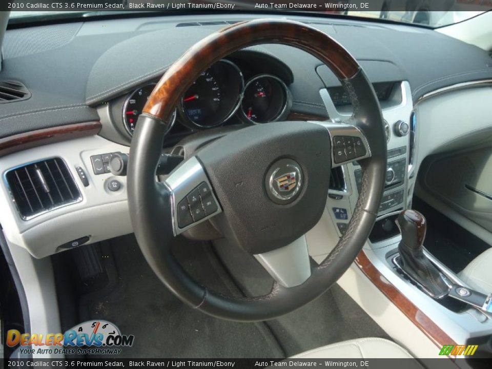 2010 Cadillac CTS 3.6 Premium Sedan Black Raven / Light Titanium/Ebony Photo #12