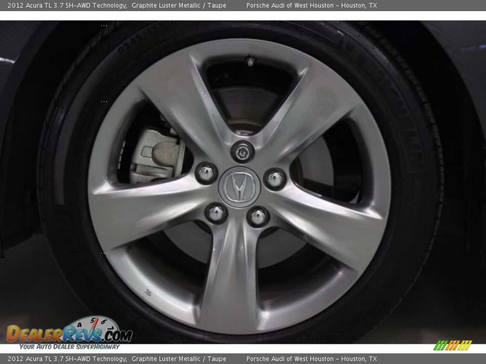 2012 Acura TL 3.7 SH-AWD Technology Graphite Luster Metallic / Taupe Photo #10