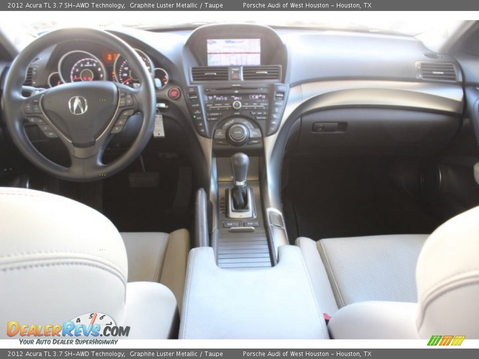 2012 Acura TL 3.7 SH-AWD Technology Graphite Luster Metallic / Taupe Photo #36