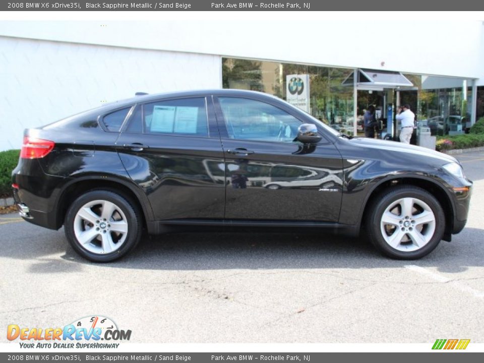 2008 BMW X6 xDrive35i Black Sapphire Metallic / Sand Beige Photo #2