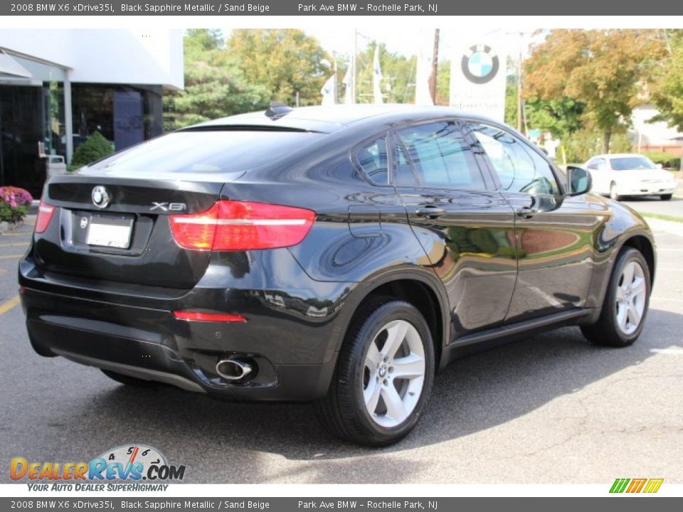 2008 BMW X6 xDrive35i Black Sapphire Metallic / Sand Beige Photo #3