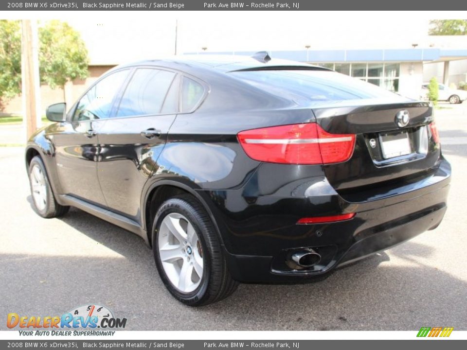 2008 BMW X6 xDrive35i Black Sapphire Metallic / Sand Beige Photo #5