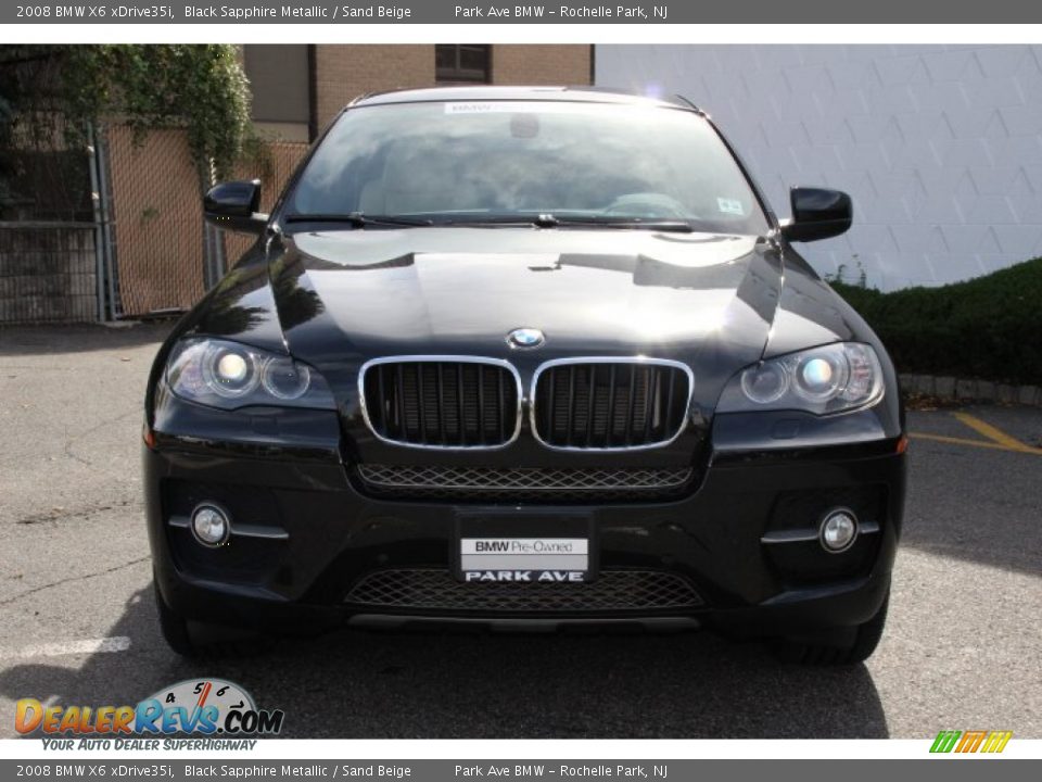 2008 BMW X6 xDrive35i Black Sapphire Metallic / Sand Beige Photo #8