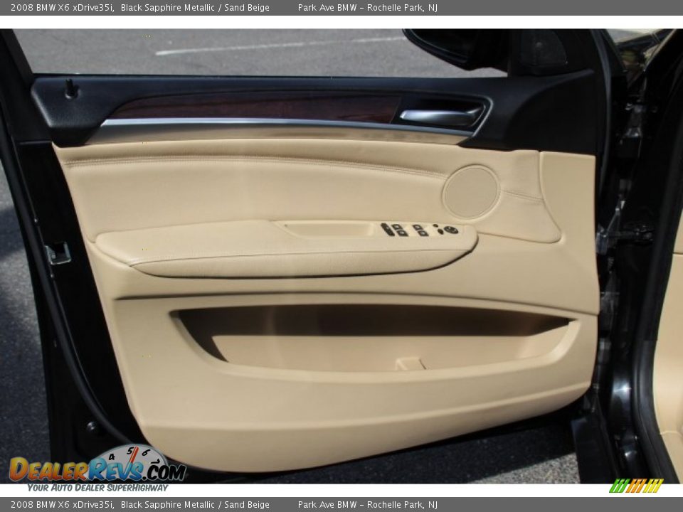 2008 BMW X6 xDrive35i Black Sapphire Metallic / Sand Beige Photo #9