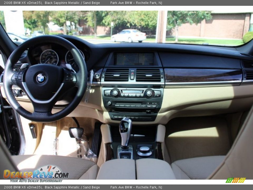 2008 BMW X6 xDrive35i Black Sapphire Metallic / Sand Beige Photo #13