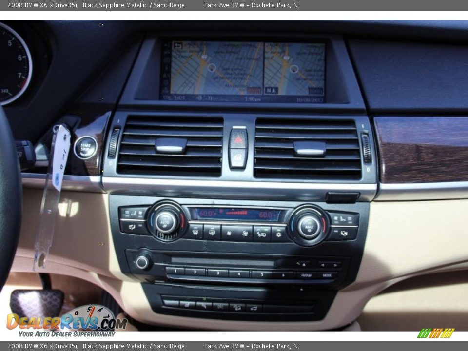 2008 BMW X6 xDrive35i Black Sapphire Metallic / Sand Beige Photo #14