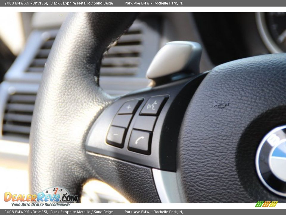 2008 BMW X6 xDrive35i Black Sapphire Metallic / Sand Beige Photo #17