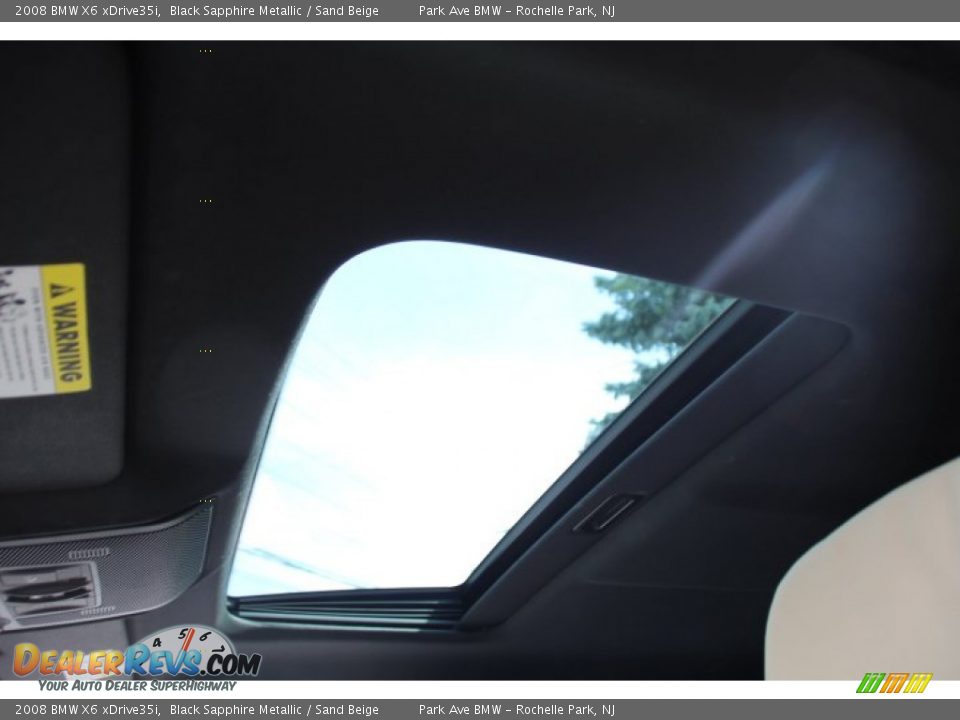 2008 BMW X6 xDrive35i Black Sapphire Metallic / Sand Beige Photo #20