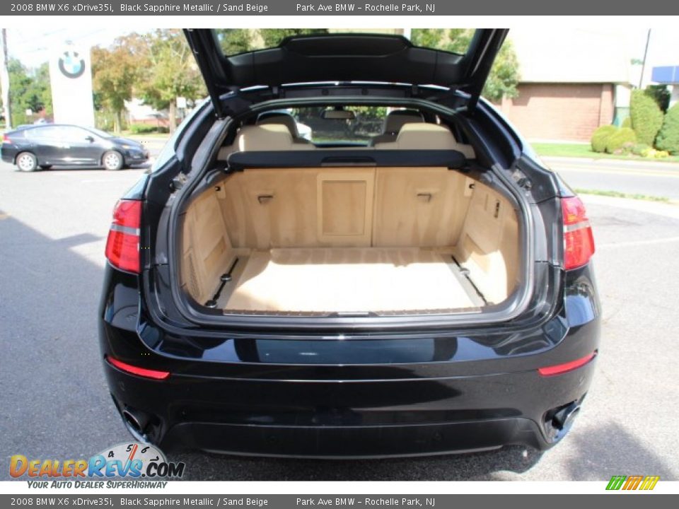 2008 BMW X6 xDrive35i Black Sapphire Metallic / Sand Beige Photo #21