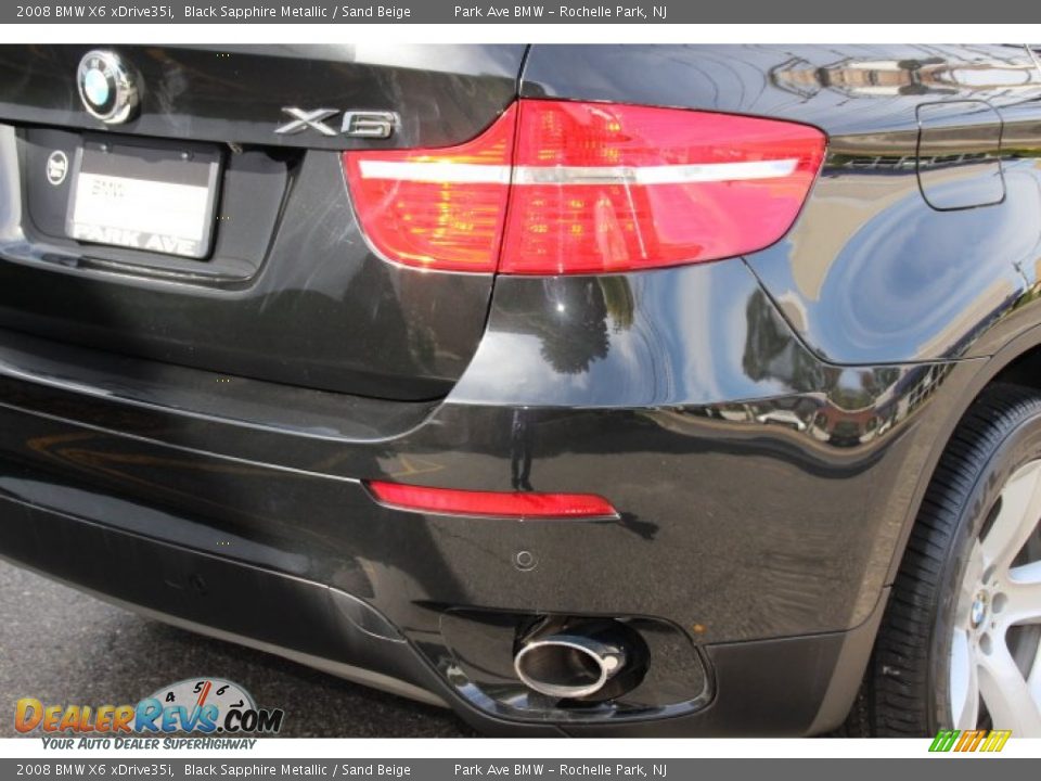 2008 BMW X6 xDrive35i Black Sapphire Metallic / Sand Beige Photo #22