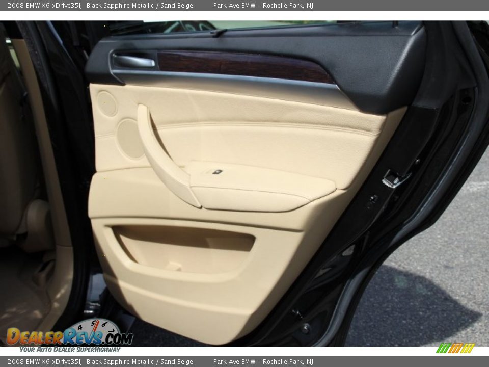 2008 BMW X6 xDrive35i Black Sapphire Metallic / Sand Beige Photo #23