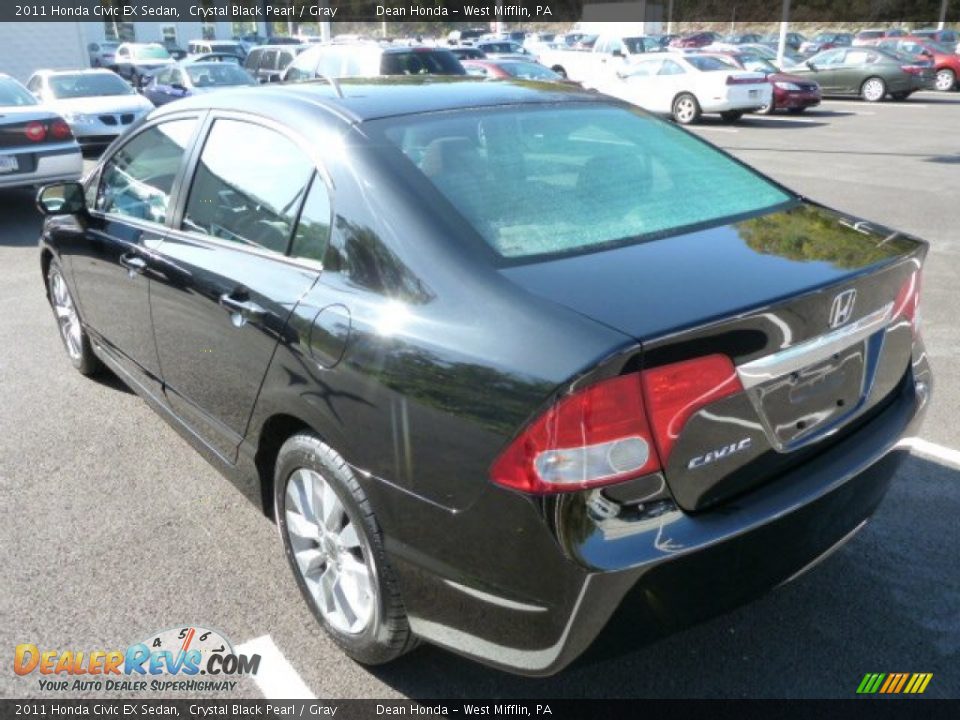 2011 Honda Civic EX Sedan Crystal Black Pearl / Gray Photo #5