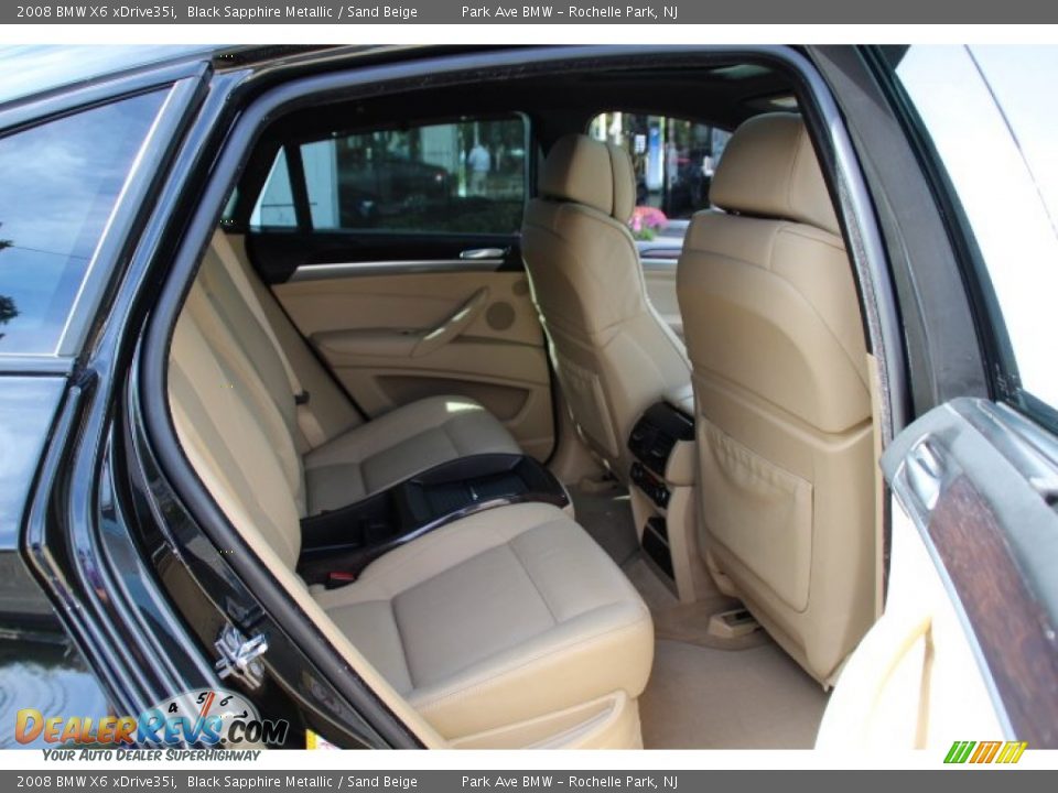 2008 BMW X6 xDrive35i Black Sapphire Metallic / Sand Beige Photo #24