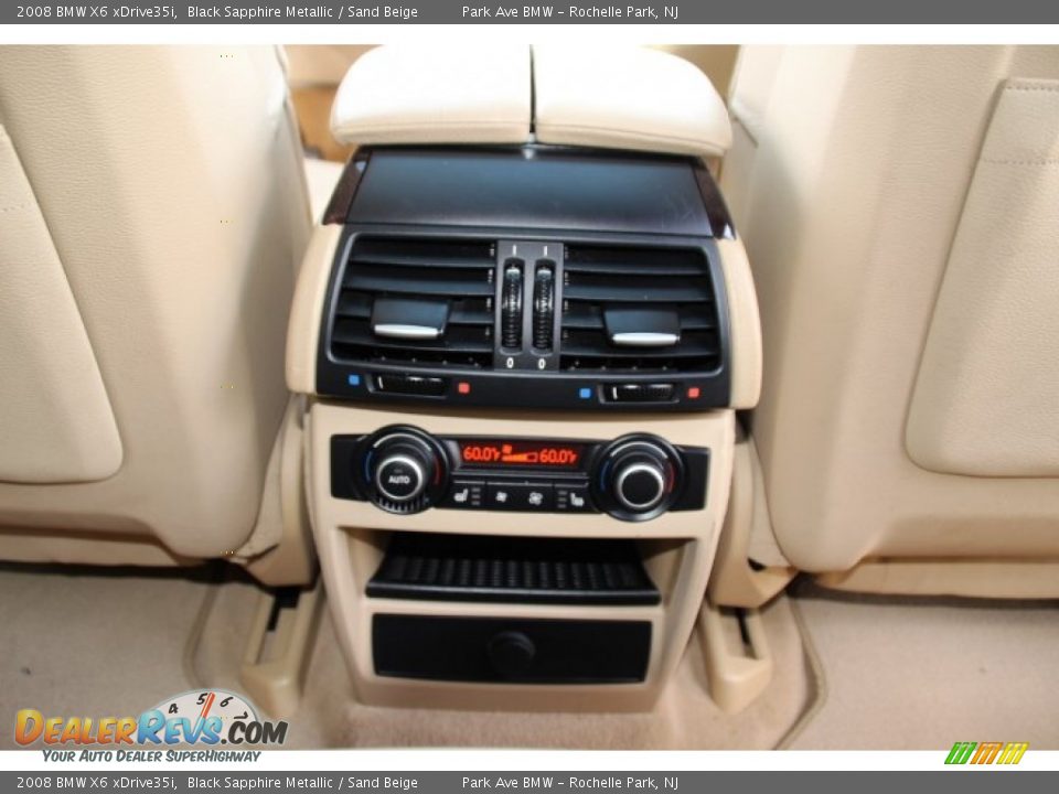 2008 BMW X6 xDrive35i Black Sapphire Metallic / Sand Beige Photo #25