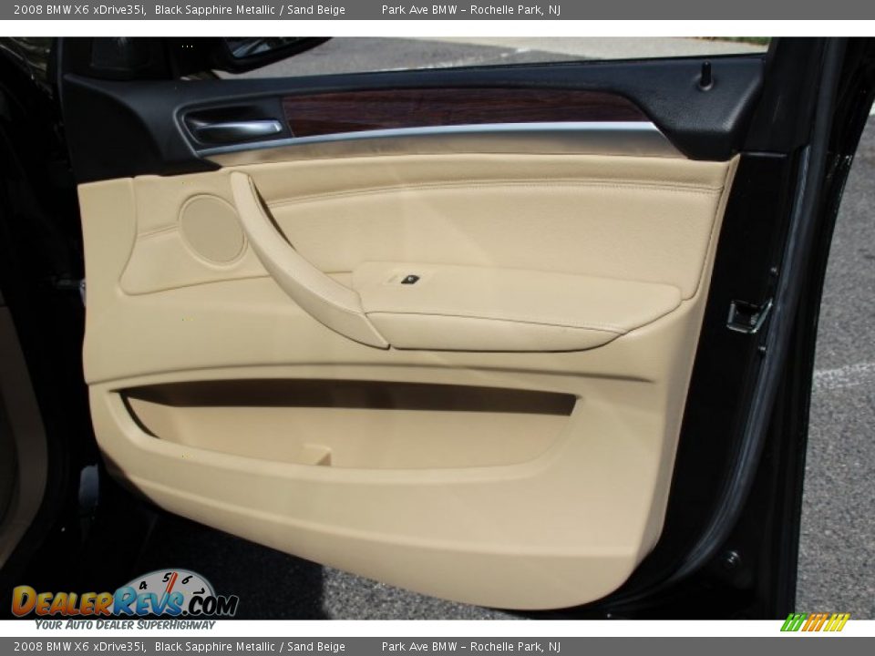 2008 BMW X6 xDrive35i Black Sapphire Metallic / Sand Beige Photo #26