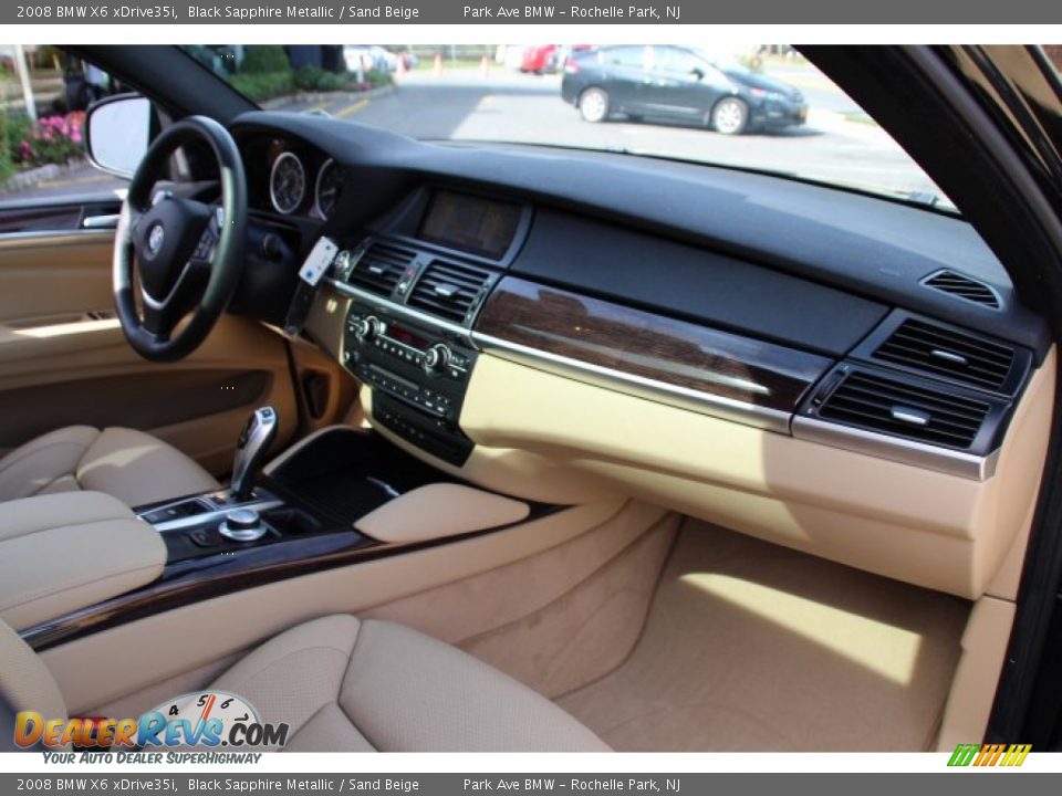 2008 BMW X6 xDrive35i Black Sapphire Metallic / Sand Beige Photo #27