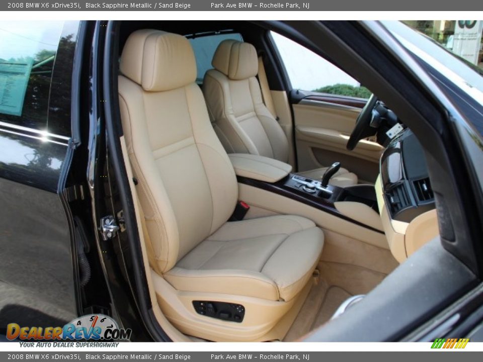 2008 BMW X6 xDrive35i Black Sapphire Metallic / Sand Beige Photo #29