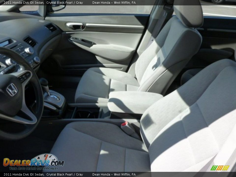 2011 Honda Civic EX Sedan Crystal Black Pearl / Gray Photo #10