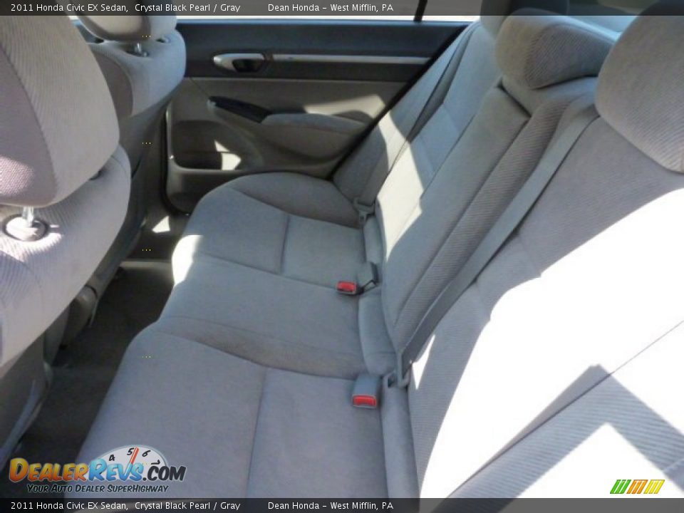 2011 Honda Civic EX Sedan Crystal Black Pearl / Gray Photo #11