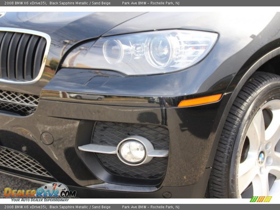 2008 BMW X6 xDrive35i Black Sapphire Metallic / Sand Beige Photo #31