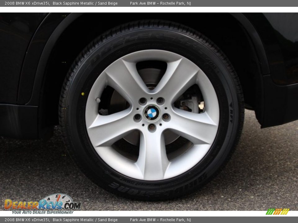 2008 BMW X6 xDrive35i Black Sapphire Metallic / Sand Beige Photo #32