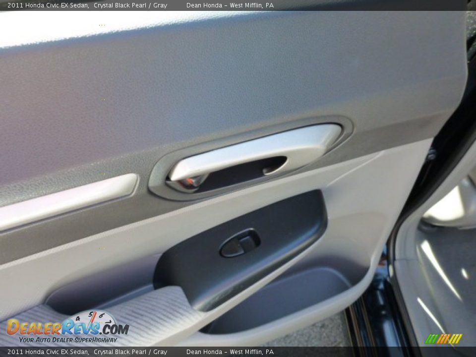 2011 Honda Civic EX Sedan Crystal Black Pearl / Gray Photo #13
