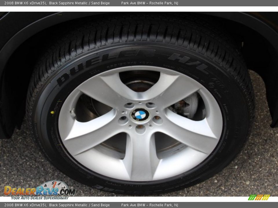 2008 BMW X6 xDrive35i Black Sapphire Metallic / Sand Beige Photo #33