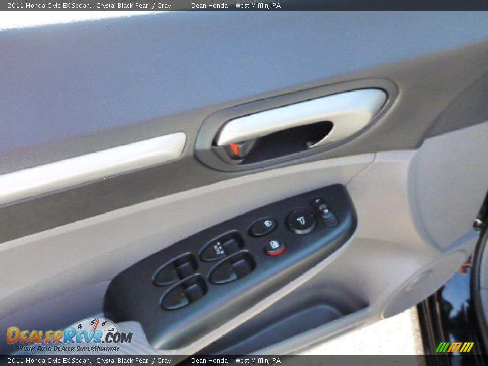 2011 Honda Civic EX Sedan Crystal Black Pearl / Gray Photo #14