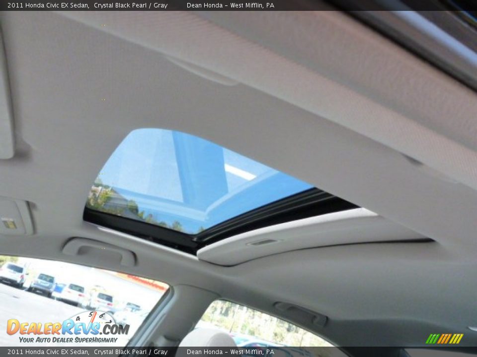 2011 Honda Civic EX Sedan Crystal Black Pearl / Gray Photo #16