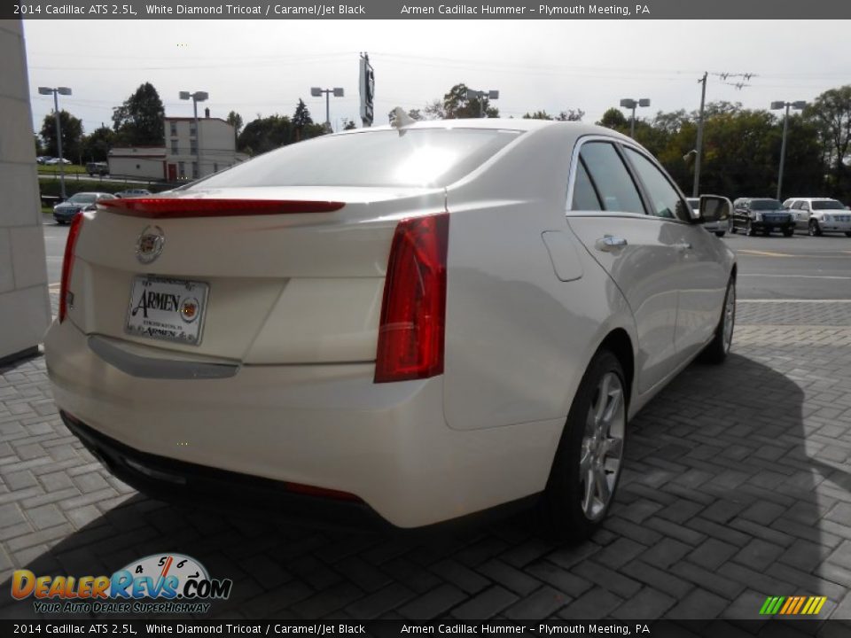 2014 Cadillac ATS 2.5L White Diamond Tricoat / Caramel/Jet Black Photo #5