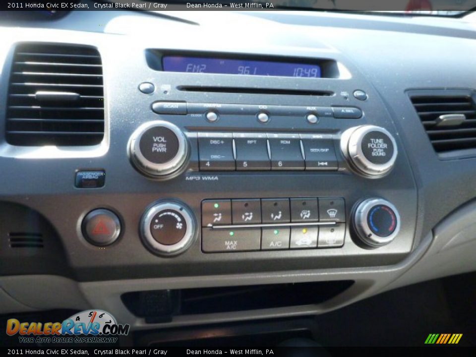 2011 Honda Civic EX Sedan Crystal Black Pearl / Gray Photo #18