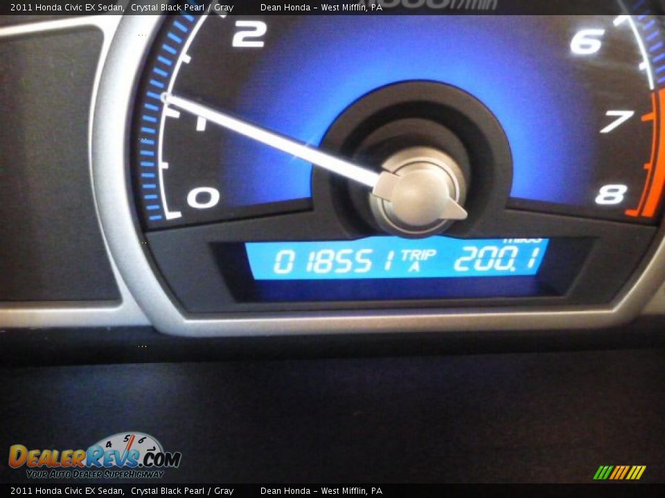 2011 Honda Civic EX Sedan Crystal Black Pearl / Gray Photo #19