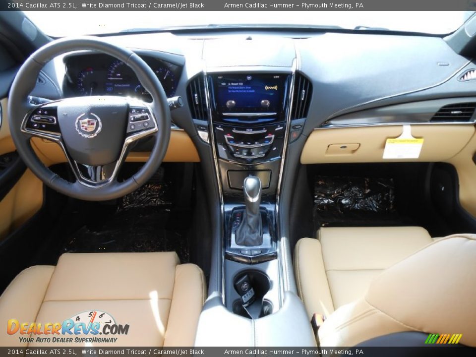 2014 Cadillac ATS 2.5L White Diamond Tricoat / Caramel/Jet Black Photo #10