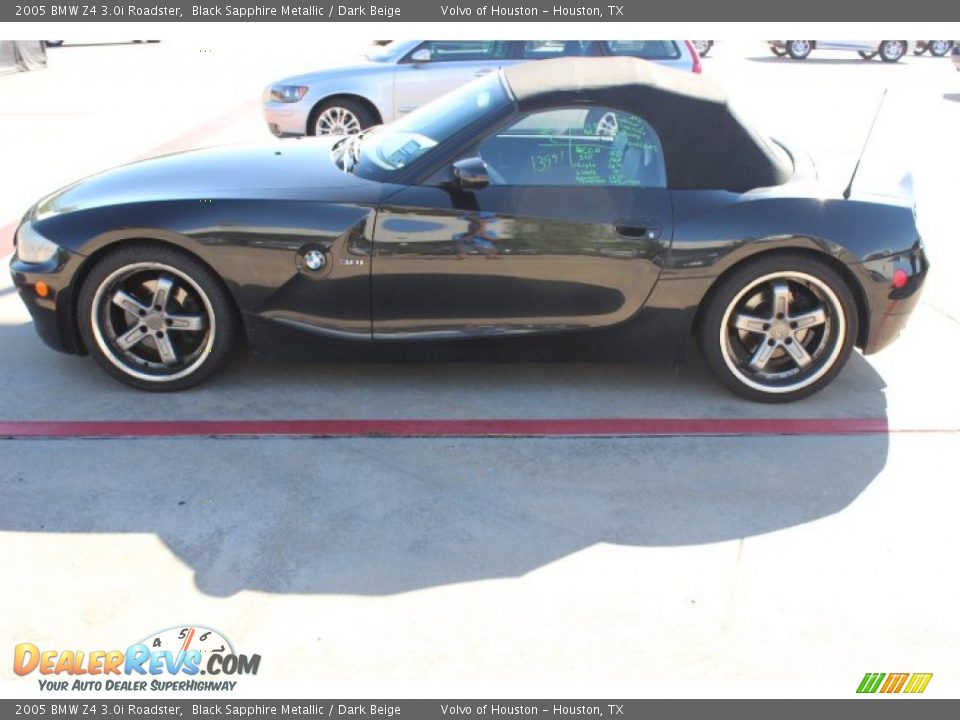 2005 BMW Z4 3.0i Roadster Black Sapphire Metallic / Dark Beige Photo #4