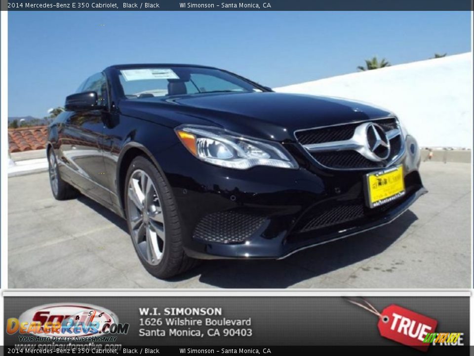 2014 Mercedes-Benz E 350 Cabriolet Black / Black Photo #1