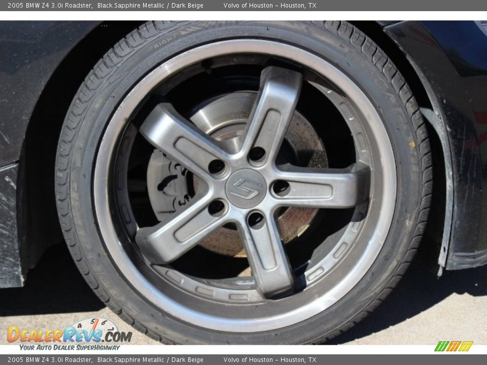 2005 BMW Z4 3.0i Roadster Black Sapphire Metallic / Dark Beige Photo #9