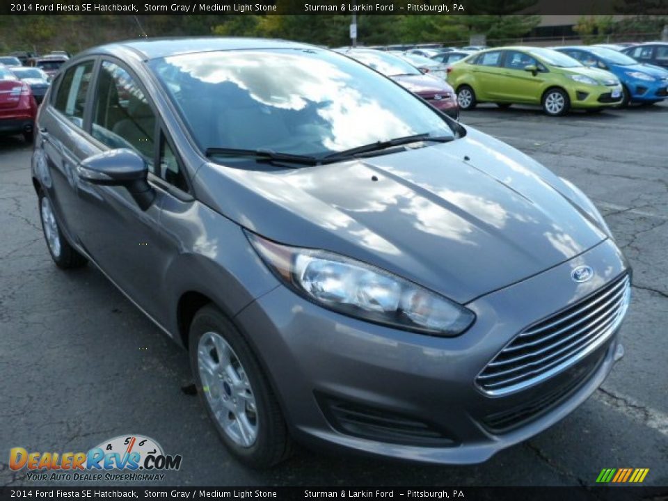 2014 Ford Fiesta SE Hatchback Storm Gray / Medium Light Stone Photo #1