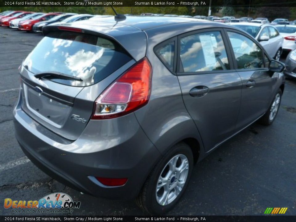 2014 Ford Fiesta SE Hatchback Storm Gray / Medium Light Stone Photo #2