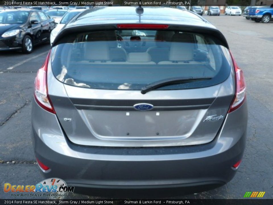 2014 Ford Fiesta SE Hatchback Storm Gray / Medium Light Stone Photo #3