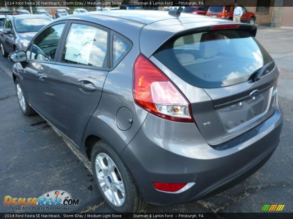 2014 Ford Fiesta SE Hatchback Storm Gray / Medium Light Stone Photo #4