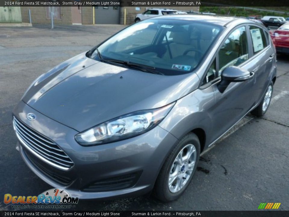 2014 Ford Fiesta SE Hatchback Storm Gray / Medium Light Stone Photo #5