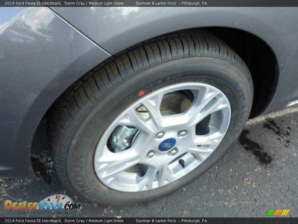2014 Ford Fiesta SE Hatchback Storm Gray / Medium Light Stone Photo #7