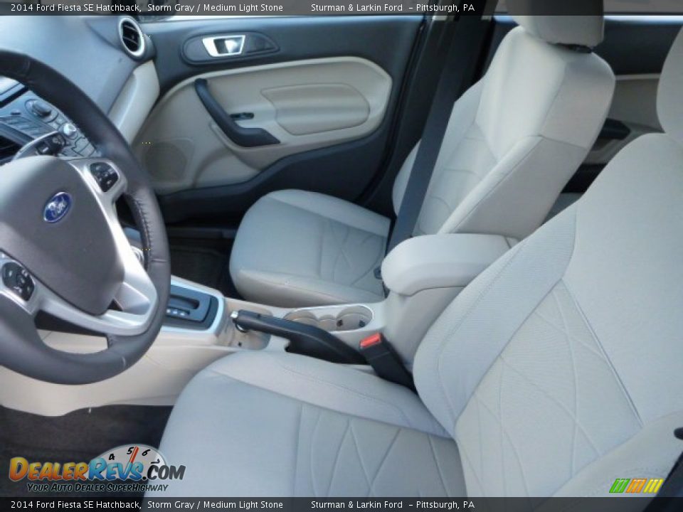2014 Ford Fiesta SE Hatchback Storm Gray / Medium Light Stone Photo #8
