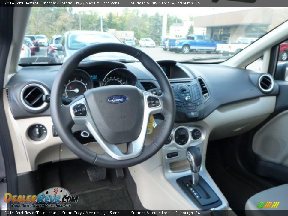 2014 Ford Fiesta SE Hatchback Storm Gray / Medium Light Stone Photo #10
