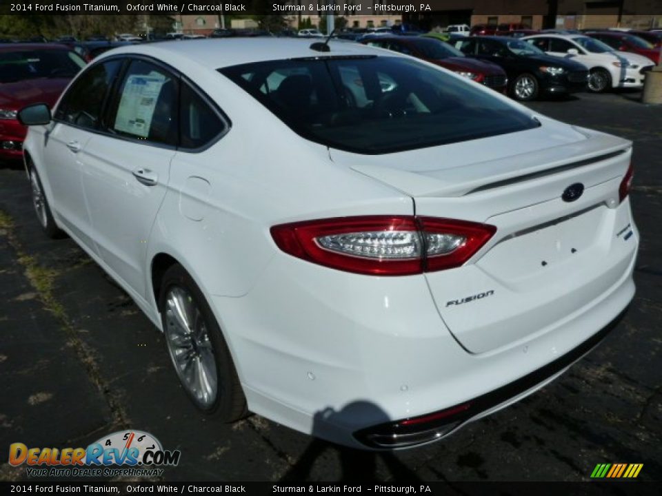 2014 Ford Fusion Titanium Oxford White / Charcoal Black Photo #4